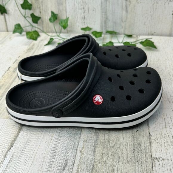 Crocs Crocband Childrens Black Slips On Clogs Sandals Size M7 W9 - Picture 2 of 7